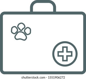 Pet first aid icon. Vector illustration