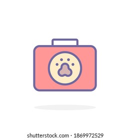 Pet first aid kit icon in filled outline style. For your design, logo. Vector illustration.