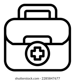 Pet first aid kit icon outline vector. Dog pet. Veterinary health