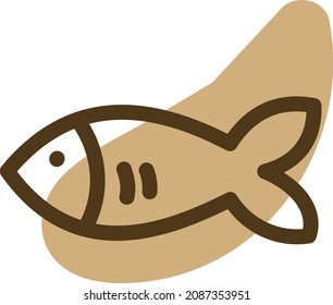 Pet fish illustration, vector, on a white background.
