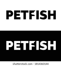Pet & fish logo vector design