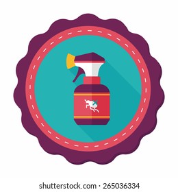 Pet flea spray flat icon with long shadow,eps10