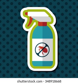 Pet flea spray flat icon with long shadow,eps10