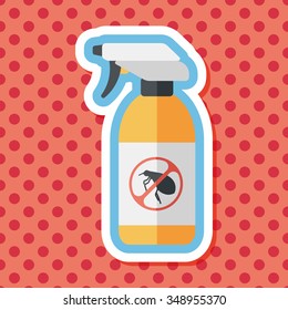 Pet flea spray flat icon with long shadow,eps10