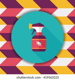 Pet flea spray flat icon with long shadow,eps10