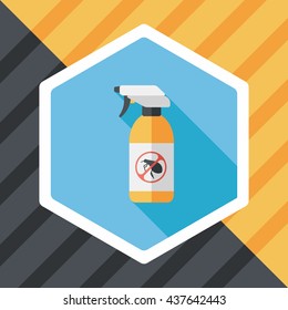 Pet flea spray flat icon with long shadow,eps10
