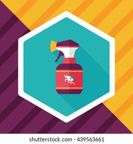 Pet flea spray flat icon with long shadow,eps10