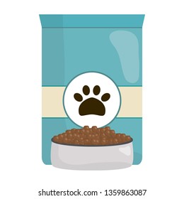 pet food bag with dish