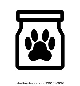 Pet food bag. Dock food. Vector.