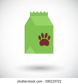Pet food bag icon. Flat vector related icon for web and mobile applications. It can be used as - logo, pictogram, icon, infographic element. Vector Illustration.