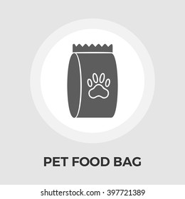 Pet Food Bag Icon Vector.