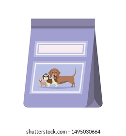 pet food bag on white background