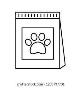 Pet food bag outline icon. linear style sign for mobile concept and web design. pet shop simple line vector icon. Symbol, logo illustration. Pixel perfect vector graphics