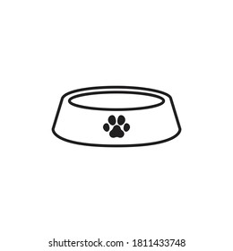Pet food bowl for cat or dog icon design. vector illustration