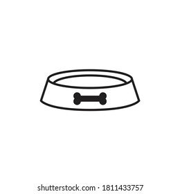 Pet food bowl for cat or dog icon design. vector illustration