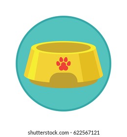pet food bowl / pet toys accessories. vector illustration