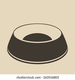 Pet Food Bowl. Vector.