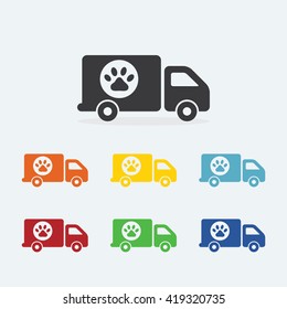 Pet Food Delivery Truck. 