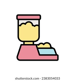 Pet Food Feeder Icon Vector Illustration