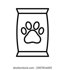 Pet food icon color editable on white background