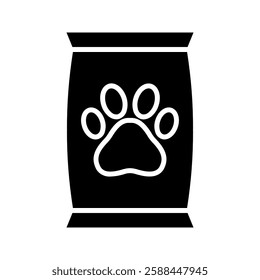 Pet food icon color editable on white background