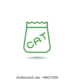 Pet food icon Flat.