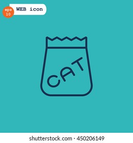 Pet food icon Flat.