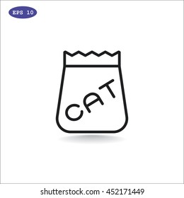 Pet food icon Flat.