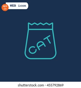 Pet food icon Flat.