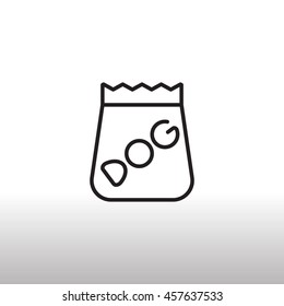 Pet food icon Flat.