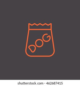 Pet food icon Flat.