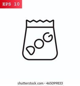 Pet food icon Flat.