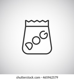 Pet food icon Flat.