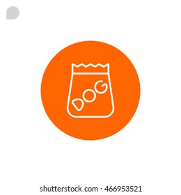 Pet food icon Flat.