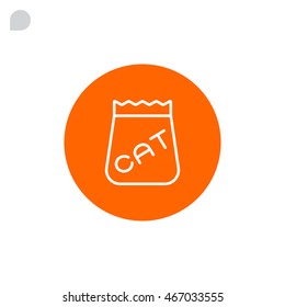 Pet food icon Flat.