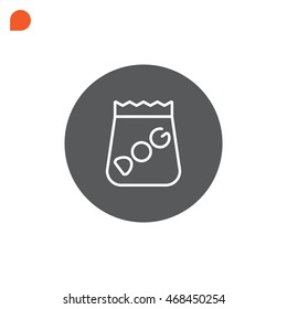 Pet food icon Flat.
