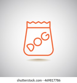 Pet food icon Flat.