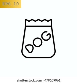 Pet food icon Flat.
