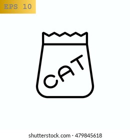 Pet food icon Flat.