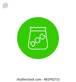 Pet food icon Flat.