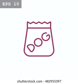 Pet food icon Flat.