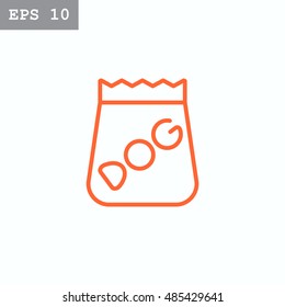 Pet food icon Flat.