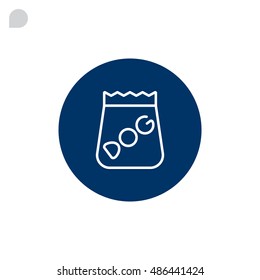 Pet food icon Flat.