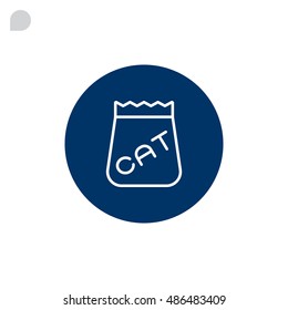Pet food icon Flat.