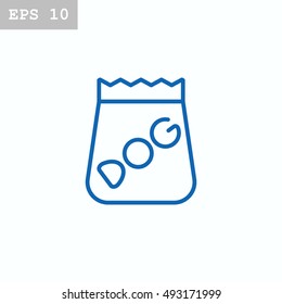 Pet food icon Flat.