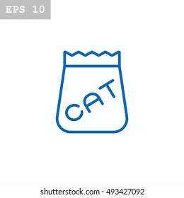 Pet food icon Flat.