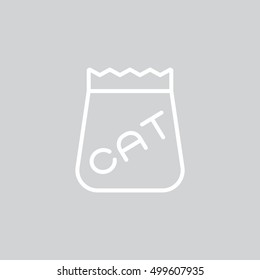 Pet food icon Flat.