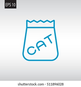 Pet food icon Flat.