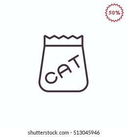 Pet food icon Flat.