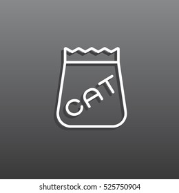 Pet food icon Flat.